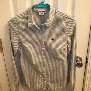 Lacoste Women’s striped button-down shirt